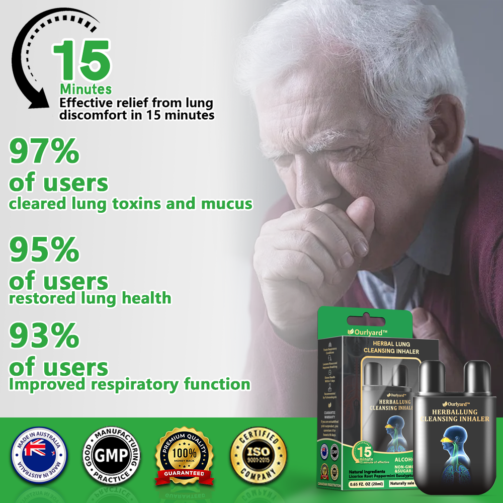 ✅Official Store|Ourlyard™ Herbal Lung Cleansing Inhaler🦘 (💝 Cough, wheezing, shortness of breath, sputum, stuffy nose, bronchitis, bronchitis, allergy symptoms, lung discomfort💝)