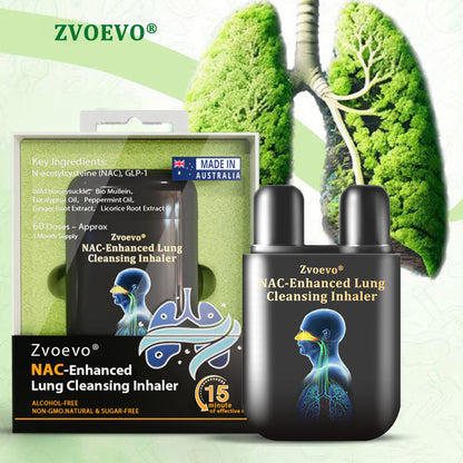 ✅Official Store:Zvoevo® NAC-Enhanced Lung Cleansing Inhaler👨‍⚕️(🫁Sinusitis,cough, wheezing, shortness of breath, sputum, stuffy nose, bronchitis, allergy symptoms, lung discomfort🫁)