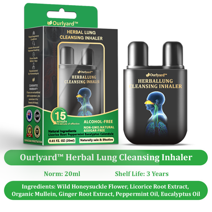 ✅Official Store|Ourlyard™ Herbal Lung Cleansing Inhaler🦘 (💝 Cough, wheezing, shortness of breath, sputum, stuffy nose, bronchitis, bronchitis, allergy symptoms, lung discomfort💝)
