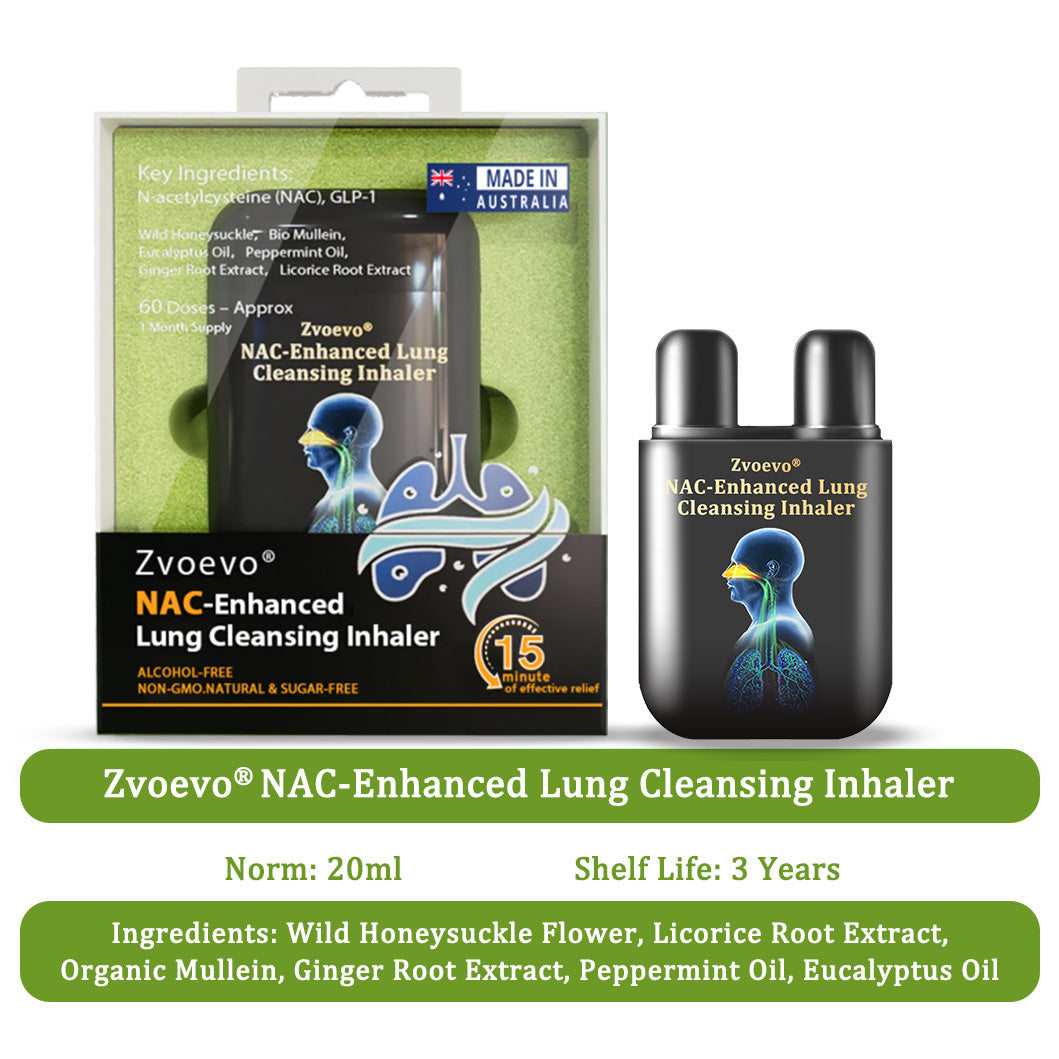 ✅Official Store:Zvoevo® NAC-Enhanced Lung Cleansing Inhaler👨‍⚕️(🫁Sinusitis,cough, wheezing, shortness of breath, sputum, stuffy nose, bronchitis, allergy symptoms, lung discomfort🫁)