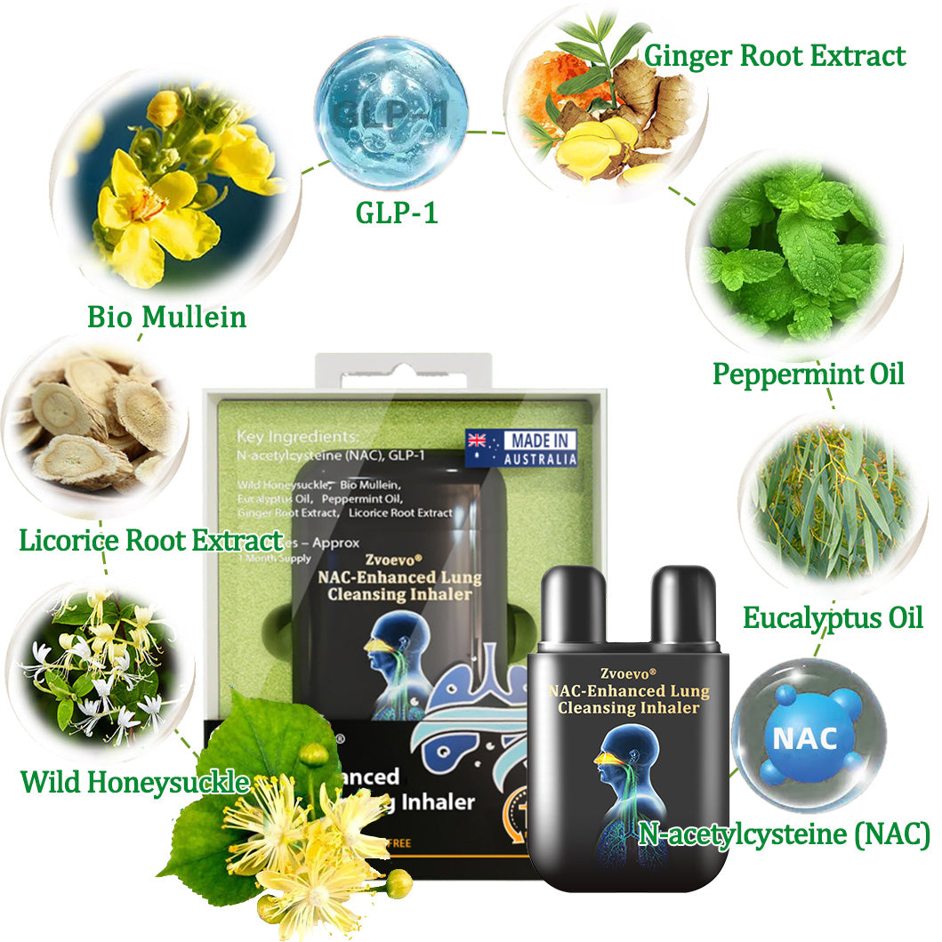 ✅Official Store:Zvoevo® NAC-Enhanced Lung Cleansing Inhaler👨‍⚕️(🫁Sinusitis,cough, wheezing, shortness of breath, sputum, stuffy nose, bronchitis, allergy symptoms, lung discomfort🫁)